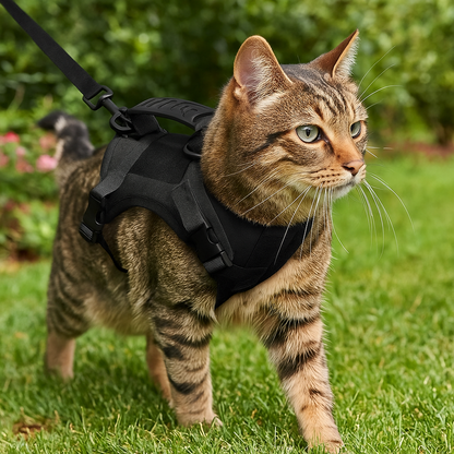 Katzengeschirr mit Leine – Ausbruchsicher, gepolstert & verstellbar für mittelgroße & große Katzen