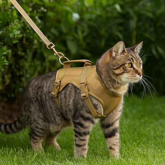 Katzengeschirr mit Leine – Ausbruchsicher, gepolstert & verstellbar für mittelgroße & große Katzen