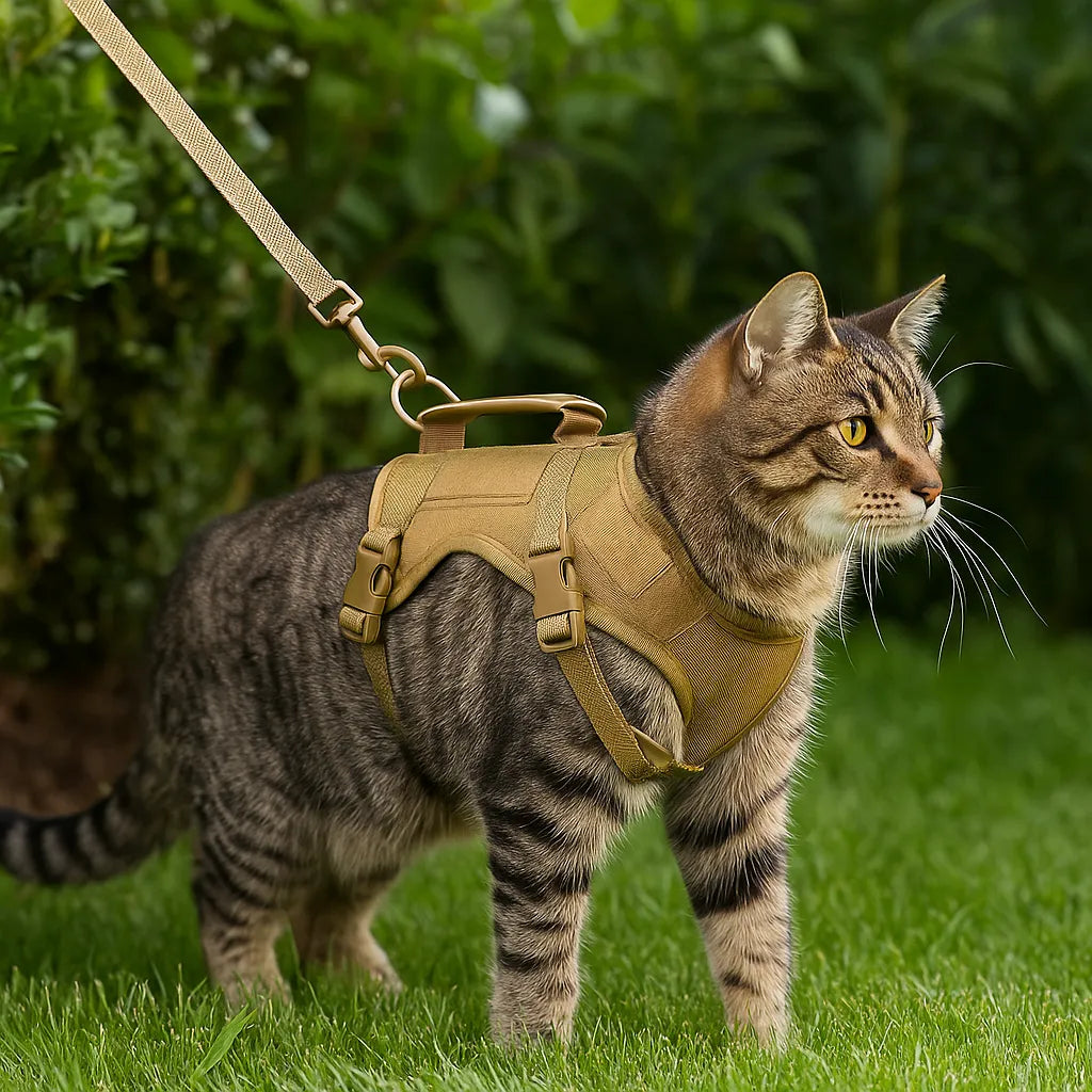 Katzengeschirr mit Leine | Ausbruchsicher, gepolstert & verstellbar