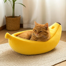 Cat bed banana | Soft cuddle nest for security & sleep