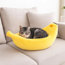 Cat bed banana | Soft cuddle nest for security & sleep