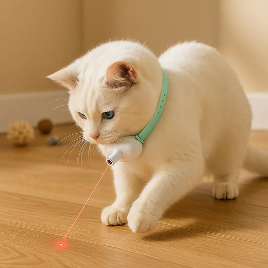 LED-Laser-Halsband für Katzen – Interaktives Spielzeug zur Bewegung & mentalen Auslastung