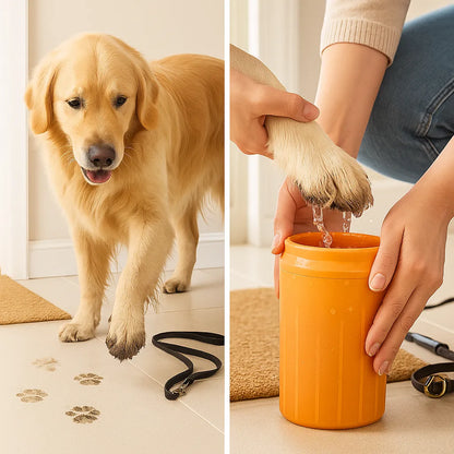 Pfotenreiniger für Hunde – Sanfte & schnelle Reinigung mit Silikonborsten