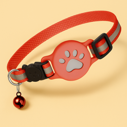 AirTag Katzenhalsband mit Sicherheitsverschluss & Glocke – GPS-Ortung für Freigänger