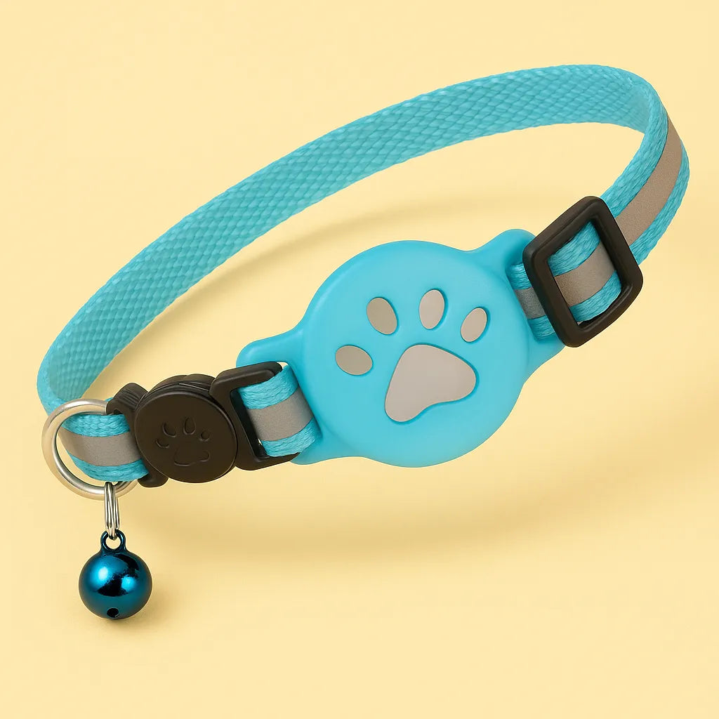 AirTag Katzenhalsband mit Sicherheitsverschluss & Glocke – GPS-Ortung für Freigänger