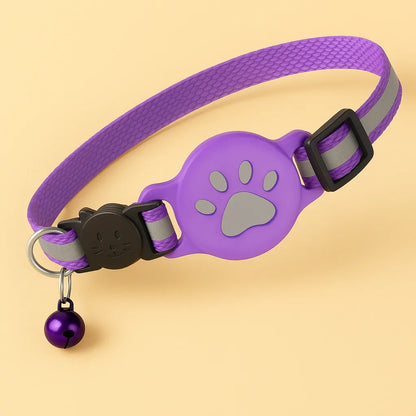 AirTag Katzenhalsband mit Sicherheitsverschluss & Glocke – GPS-Ortung für Freigänger