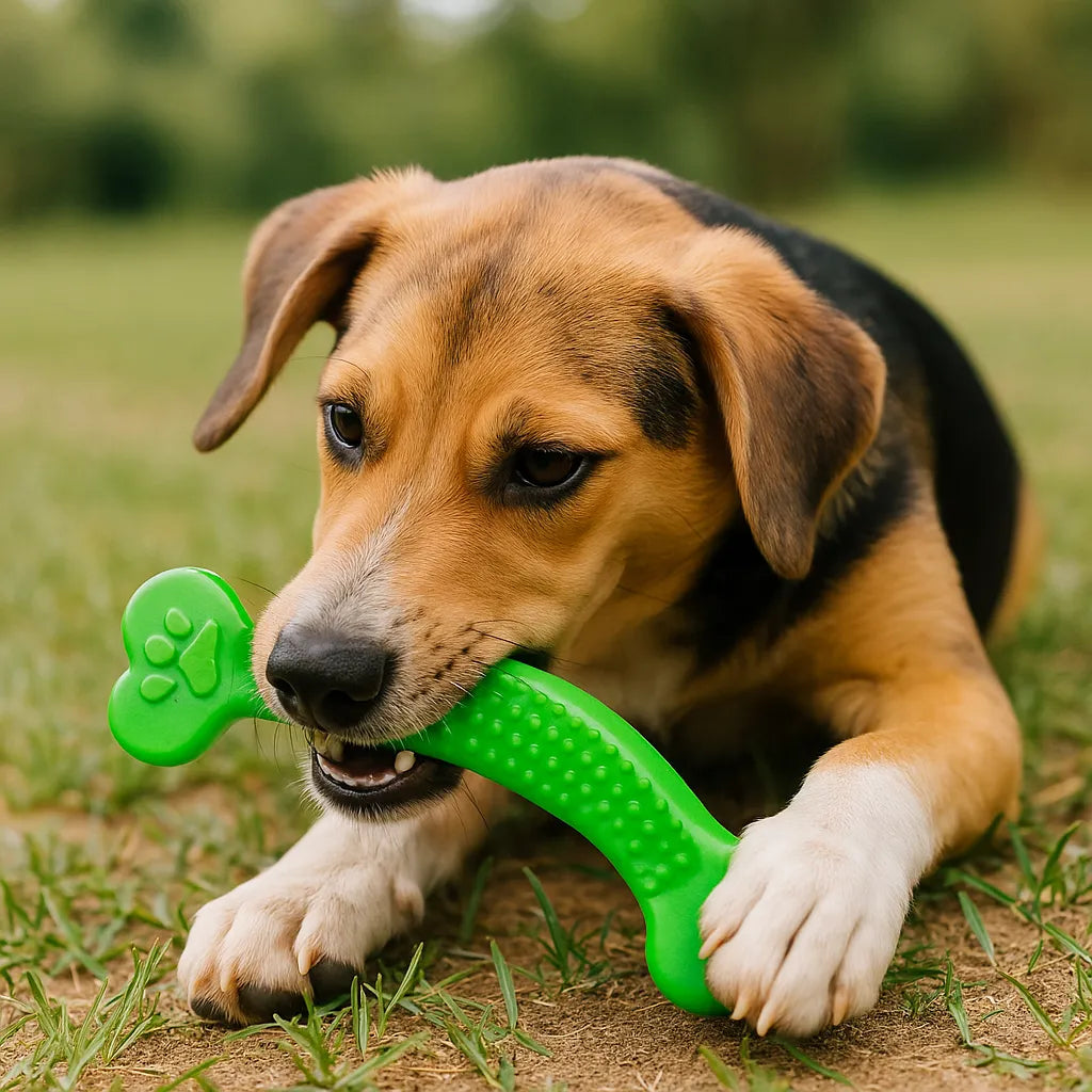 Extrem robuster Gummiknochen für Hunde – unzerstörbar & zahnfreundlich