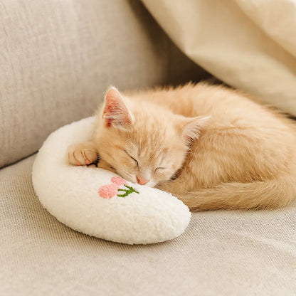 Katzenkissen in U-Form – Weiches Kuschelkissen für kleine Katzen & Kitten