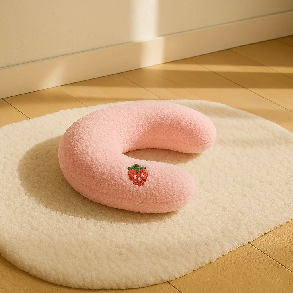 Katzenkissen in U-Form – Weiches Kuschelkissen für kleine Katzen & Kitten