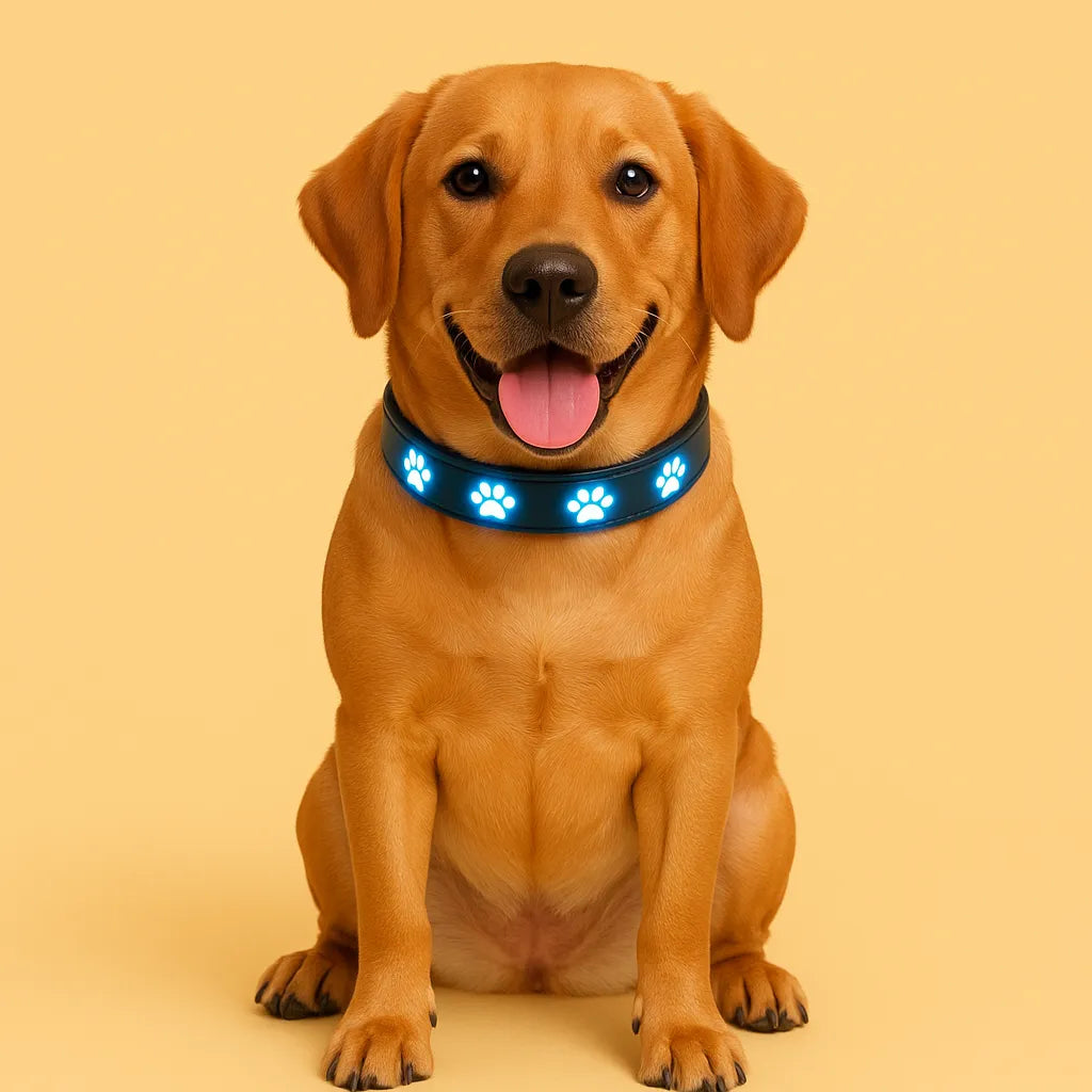 LED Hundehalsband für bessere Sichtbarkeit bei Nacht & Spaziergängen im Dunkeln