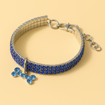 Glitzerndes Hundehalsband mit Anhänger – Elegantes Halsband für kleine & mittelgroße Hunde