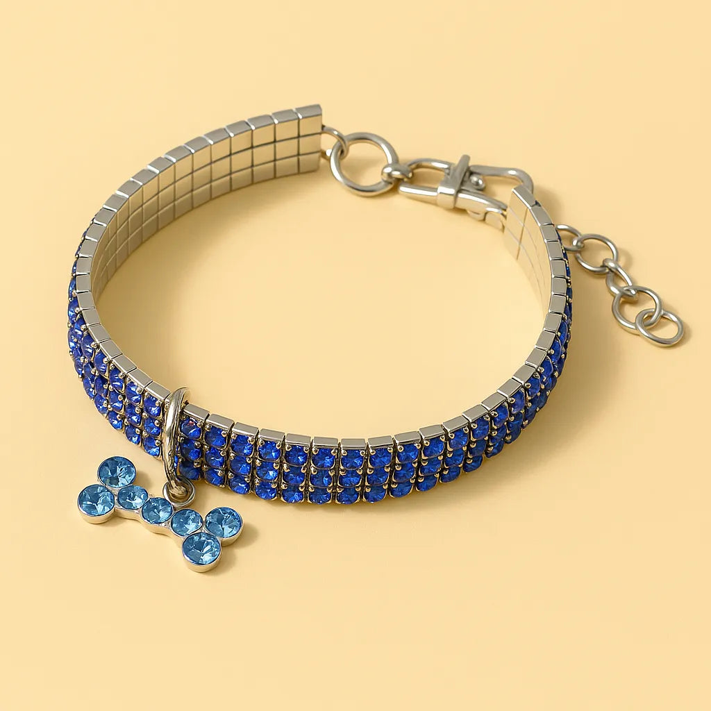 Glitzerndes Hundehalsband mit Anhänger – Elegantes Halsband für kleine & mittelgroße Hunde