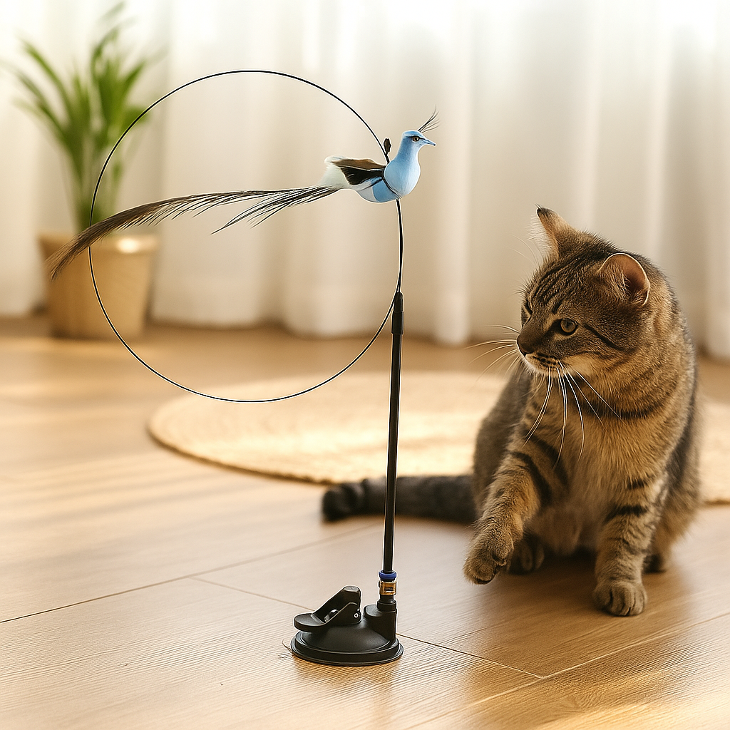 Interaktives Katzenspielzeug mit Vogel – Für mehr Bewegung, Spaß & mentale Auslastung