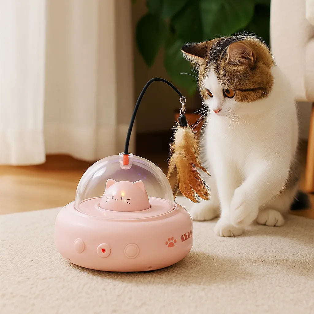 Katzenspielzeug mit Laser & Bewegung | Interaktives Spiel für Katzen