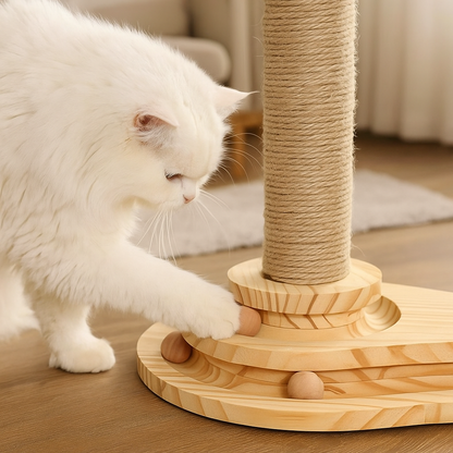 Katzen-Kratzbaum mit Liegefläche & Spielbogen