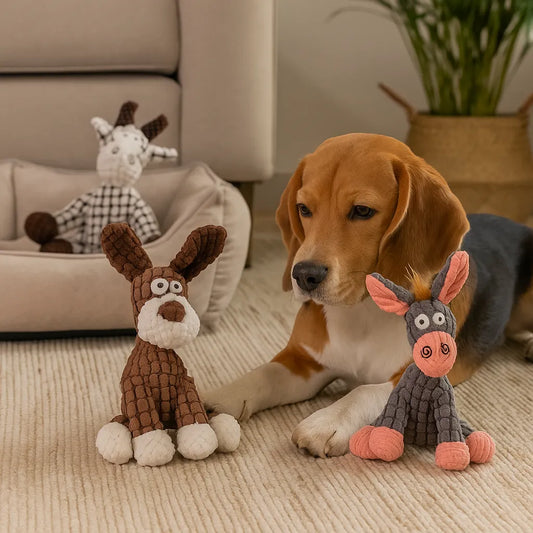 Robustes Hundespielzeug aus reißfestem Plüsch | Weiches Kuscheltier für Hunde