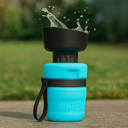 Faltbare Hunde-Wasserflasche mit Trinknapf