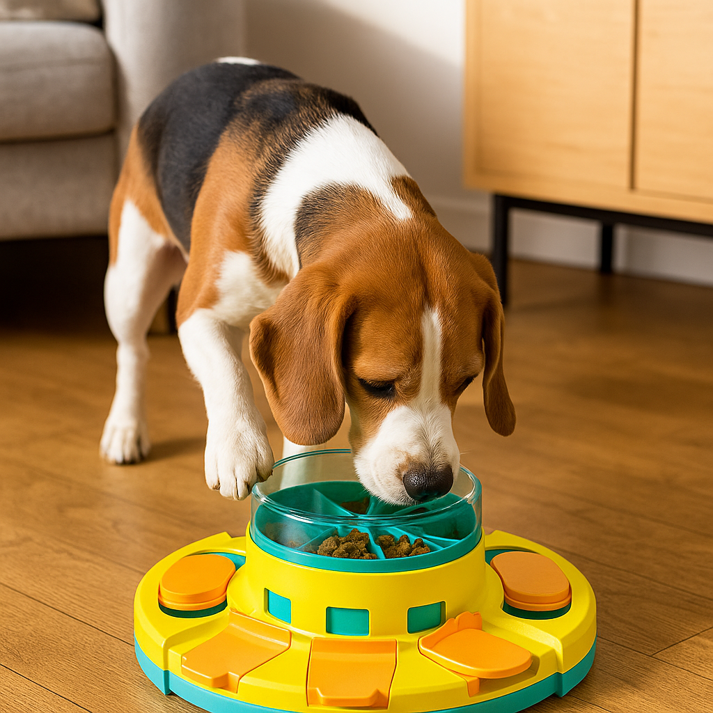 Interaktiver Futterspender Hund - Denkspiel