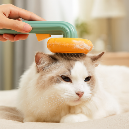Selbstreinigende Katzenbürste - Stahlborsten
