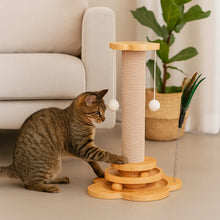 Scratching post made of natural wood | Sturdy climbing tree for indoor cats