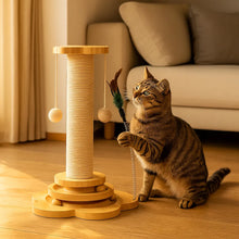 Scratching post made of natural wood | Sturdy climbing tree for indoor cats