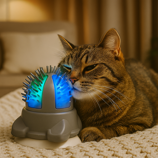 Katzen Massagebürste - Selbstreinigend & Fellpflege