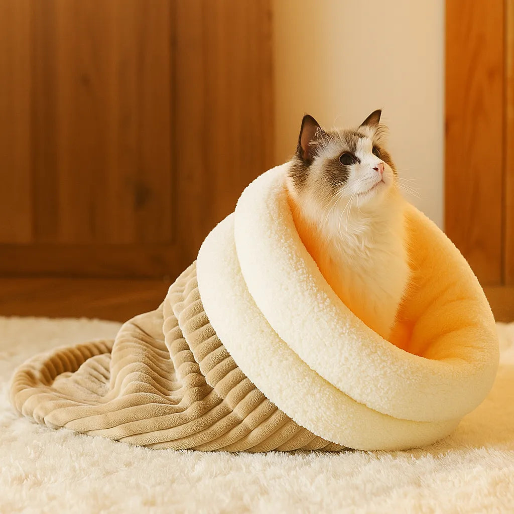Katzenhöhle Kuschelbett - Warm & Geborgen