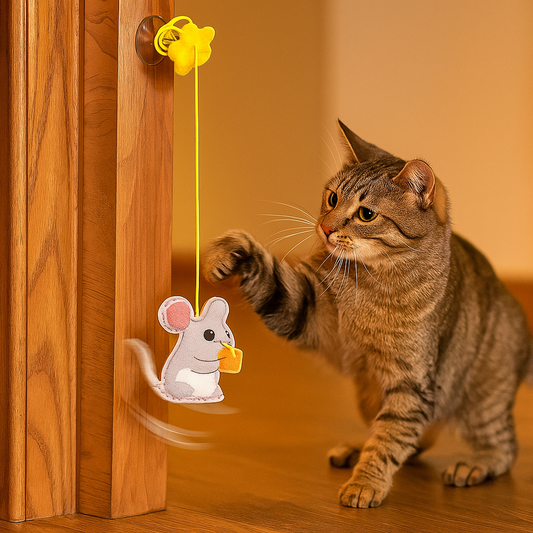 MiauSpaß – Das selbsthängende Katzenspielzeug für aktive Stubentiger