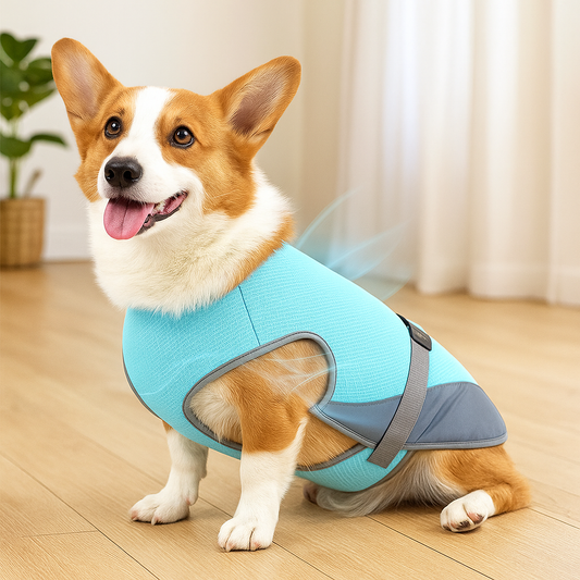 Hundekühlweste mit Geschirrfunktion – Hitzeschutz für Hunde im Sommer