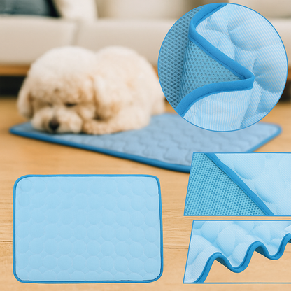 Kühlmatte für Hunde & Katzen – Atmungsaktive Eisseide Haustiermatte