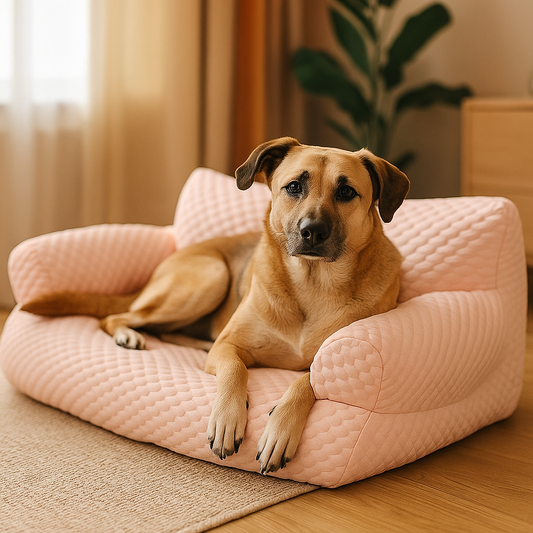 Hundesofa Kühlfunktion – Atmungsaktives Hundebett mit Rückenlehne
