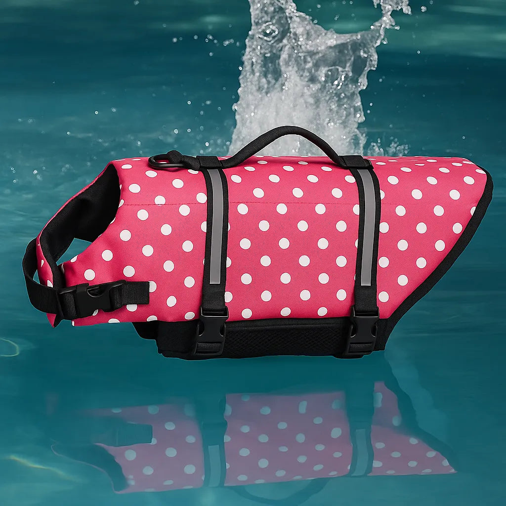 Hundeschwimmweste | Verstellbare Rettungsweste mit Reflektoren