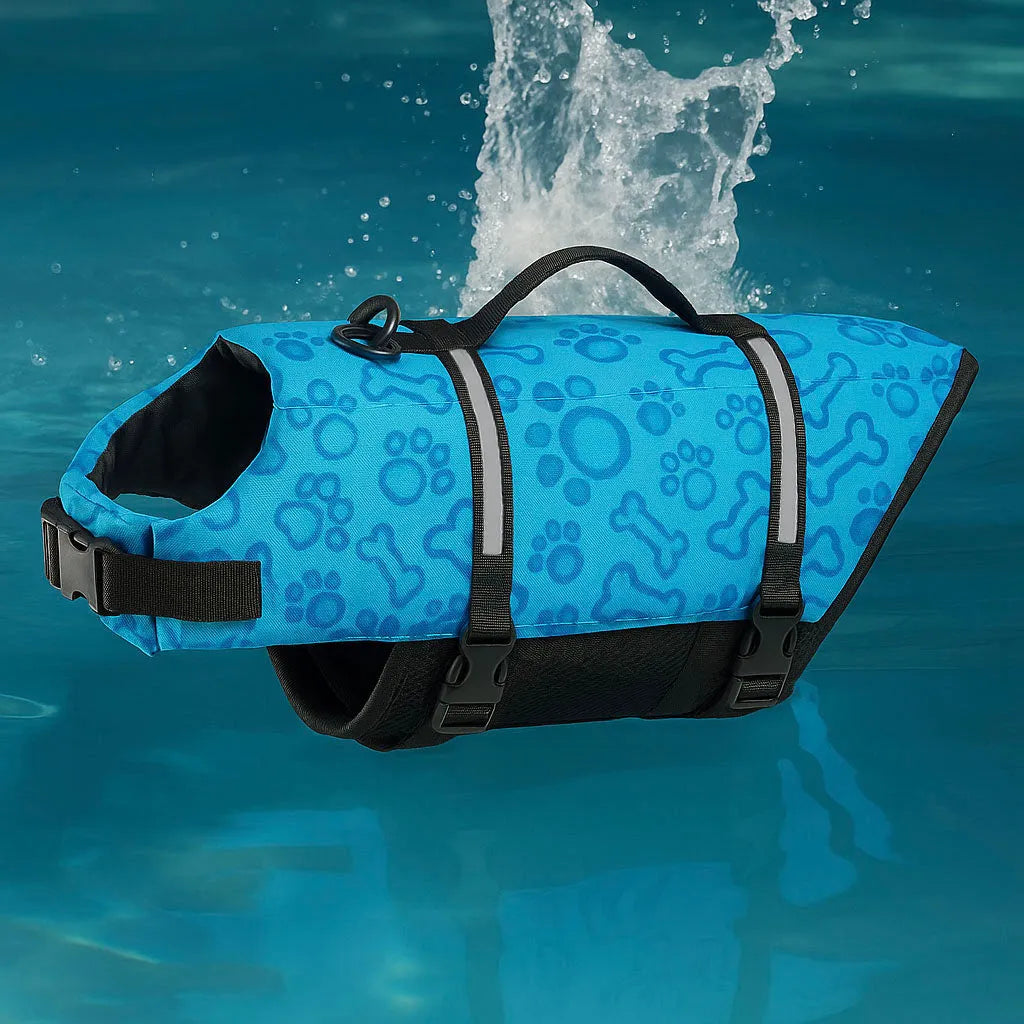 Hundeschwimmweste | Verstellbare Rettungsweste mit Reflektoren