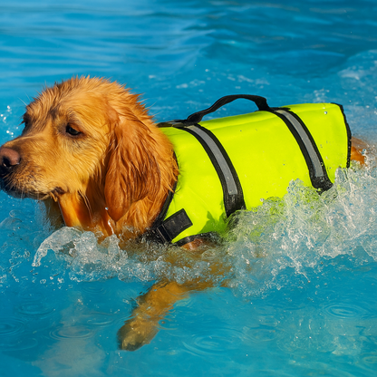 Hundeschwimmweste | Verstellbare Rettungsweste mit Reflektoren