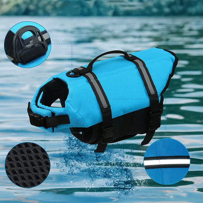 Hundeschwimmweste | Verstellbare Rettungsweste mit Reflektoren