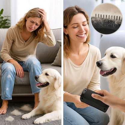 Hunde & Katzen Fellbürste gegen Unterwolle & Haaren – Effiziente Tierhaarentfernung