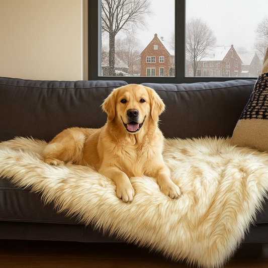 Plüsch Hundedecke & Katzenmatte – Weich, warm & rutschfest für Sofa, Bett & Boden