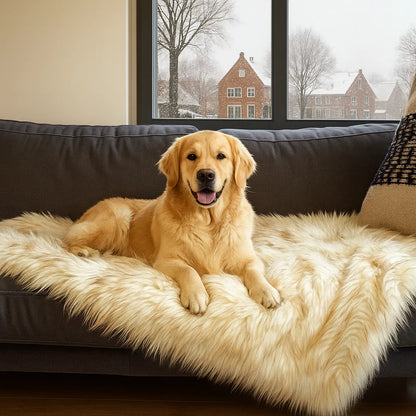 Plüsch Hundedecke & Katzenmatte – Weich, warm & rutschfest für Sofa, Bett & Boden