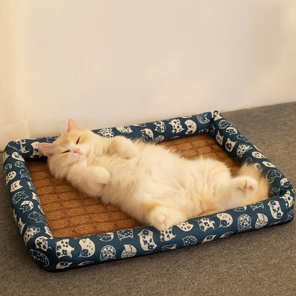 Kühlendes Katzenbett Sommer | Rutschfest & Stilvoll