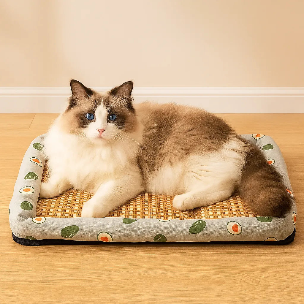 Kühlendes Katzenbett Sommer | Rutschfest & Stilvoll
