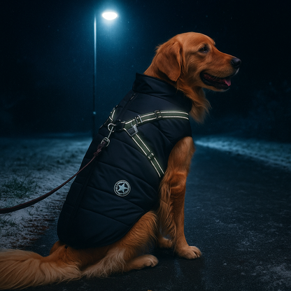 Winterhundejacke mit Geschirr – Warm & Sicher | Für kleine & große Hunde