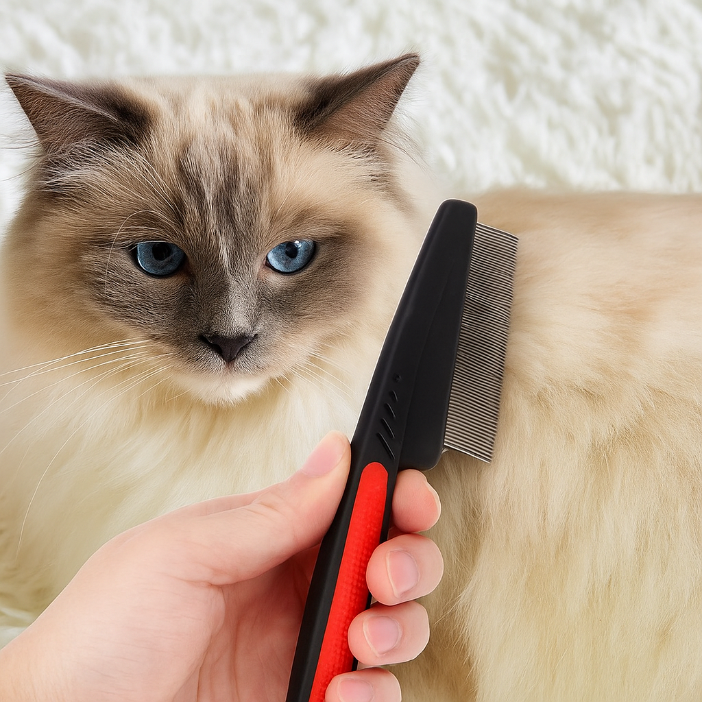 Flohkamm für Hunde & Katzen – Sanfte Fellpflege gegen Parasiten