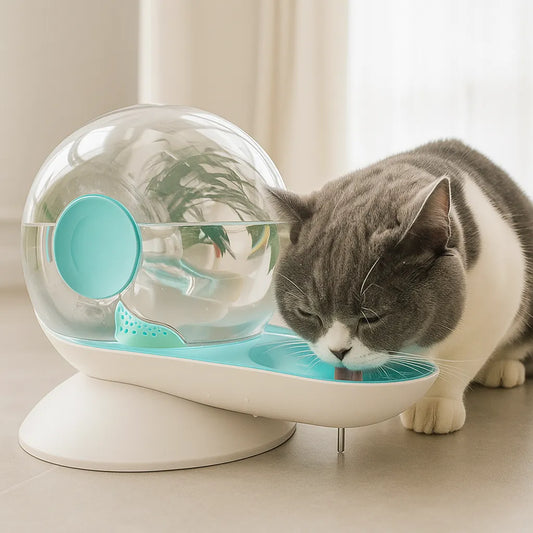 Trinkbrunnen Ohne Strom für Katzen & Hunde – Automatisch Frischwasser