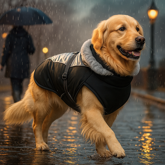 Wasserdichte Hundejacke Winter – Winddicht, Reflektierend & Verstellbar