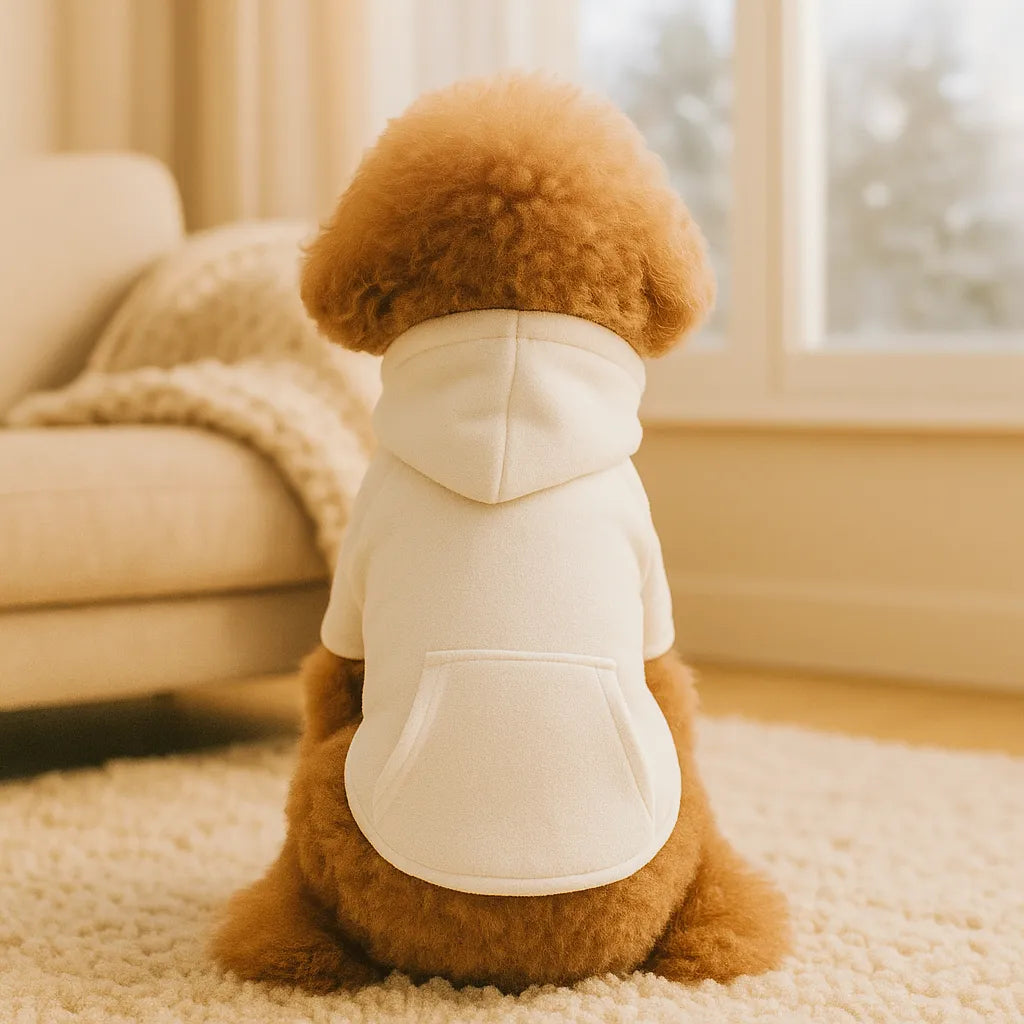 Hundemantel mit Kapuze | Warmer Fleece Hoodie für Hunde im Winter