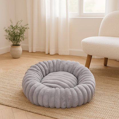 Hundebett Donut - Flauschiges Kuschelbett für kleine & große Hunde