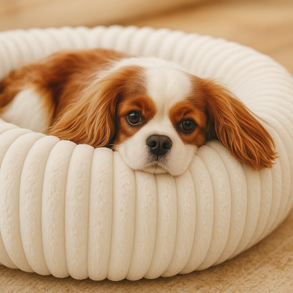 Hundebett Donut - Flauschiges Kuschelbett für kleine & große Hunde