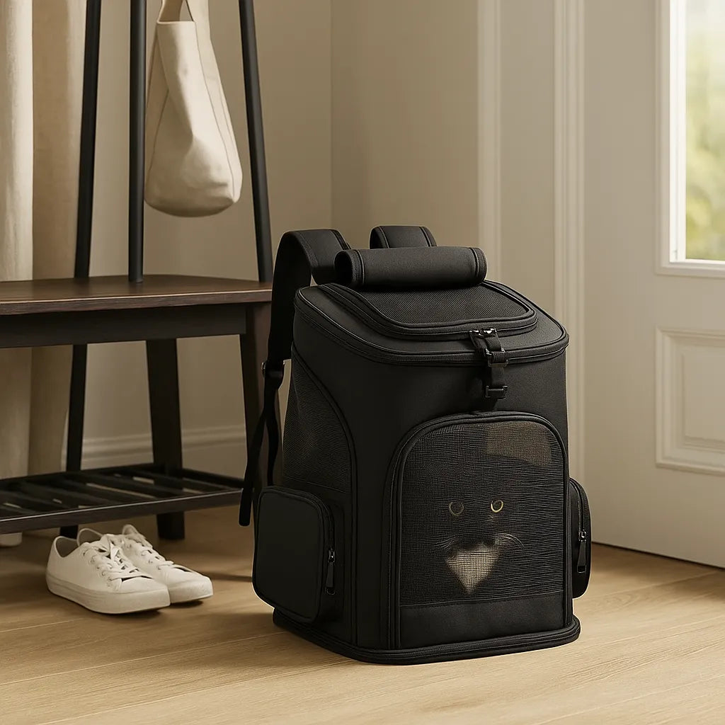 Katzenrucksack mit Sichtfenster – Transportrucksack