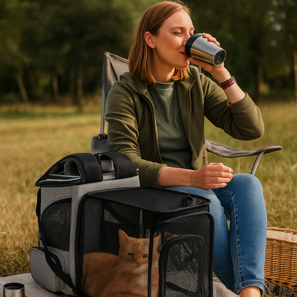 Katzenrucksack mit Sichtfenster – Transportrucksack