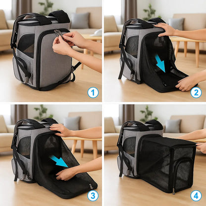 Katzenrucksack mit Sichtfenster – Transportrucksack